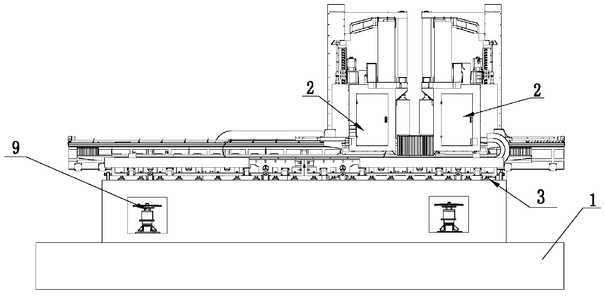 Double-beam high-speed milling machine tool