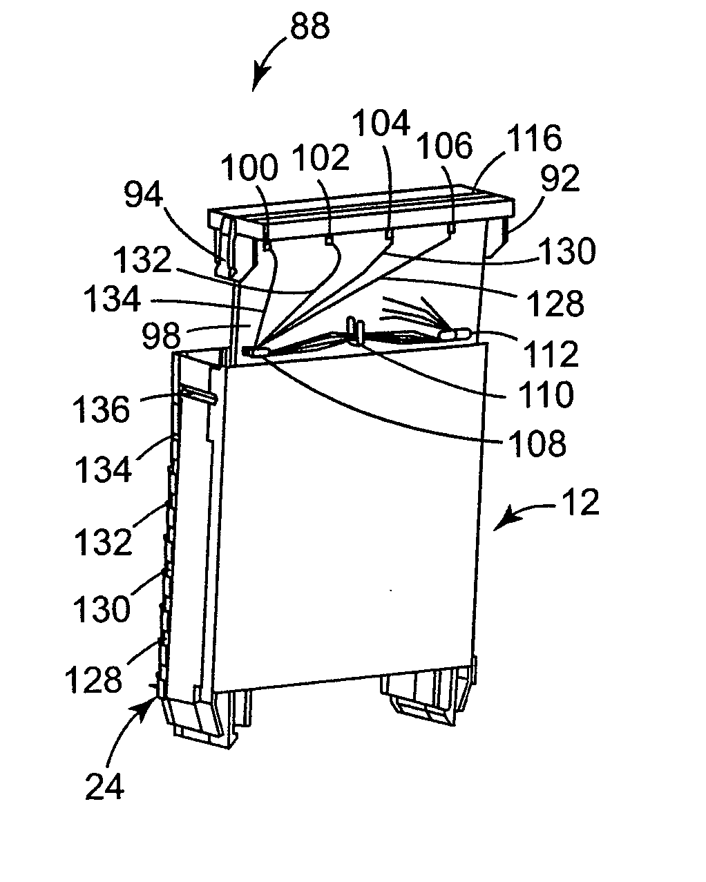 Cover plates for ADSL-splitter positions in modular distribution frames