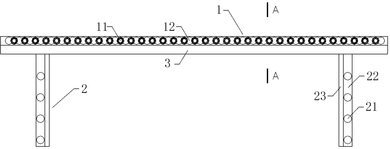 Subdepot pier-type foundation pit support structure and construction method