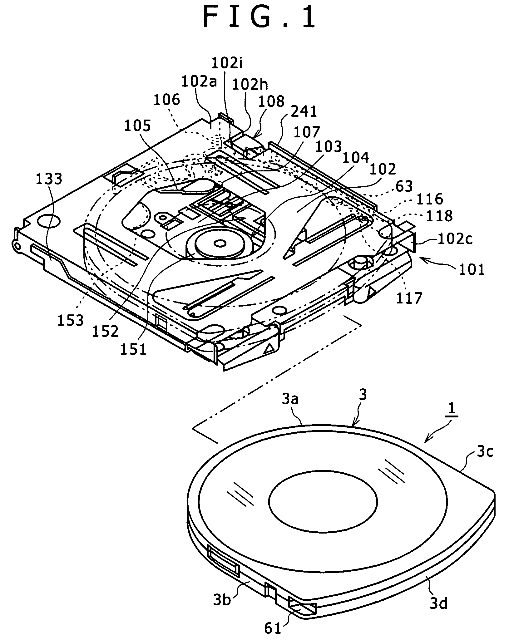 Disk recording and/or reproduction apparatus