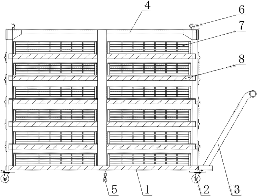 Multifunctional konjak seed storage and airing trolley