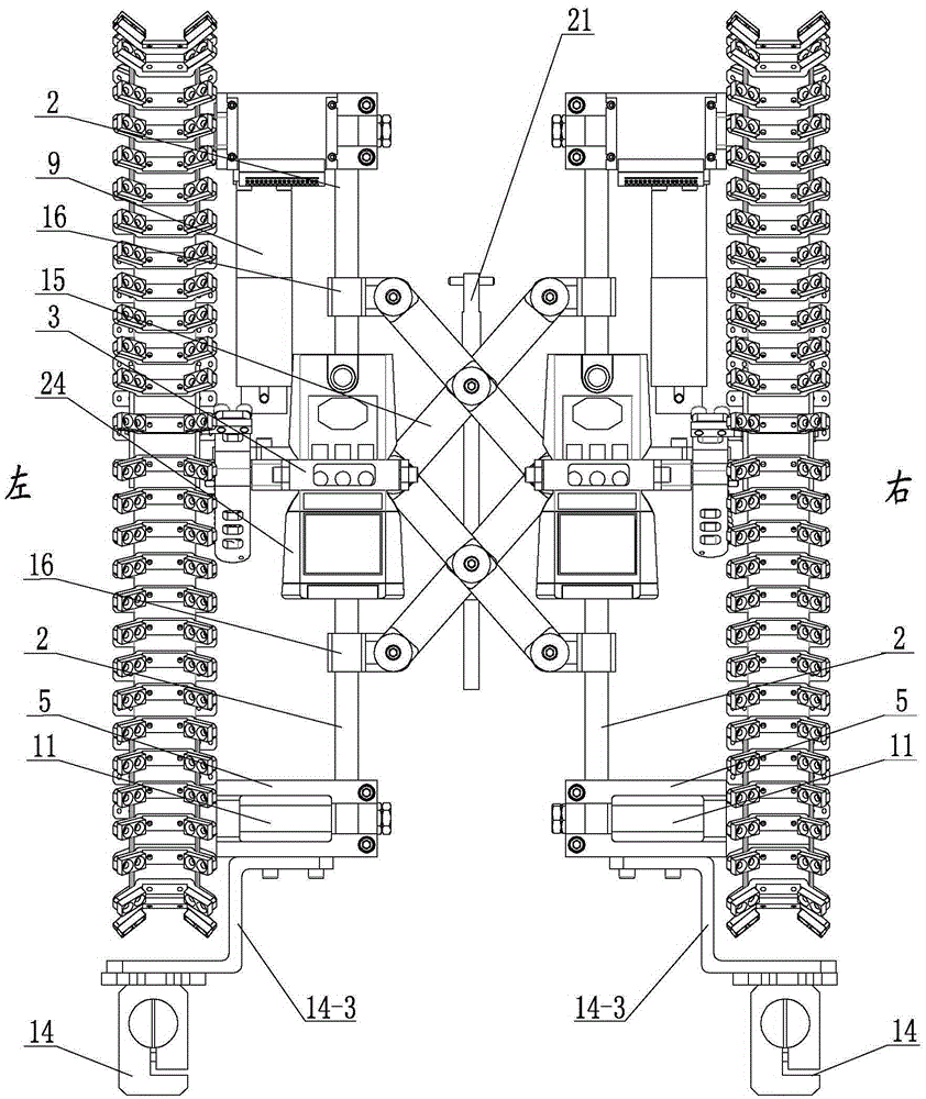 Wall climbing robot with V-shaped permanent magnet chain sheets buffered by elastic steel sheets