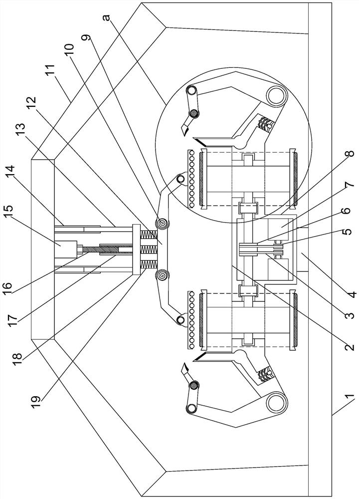 Deburring device for bamboo mat production capable of instantly recycling waste materials