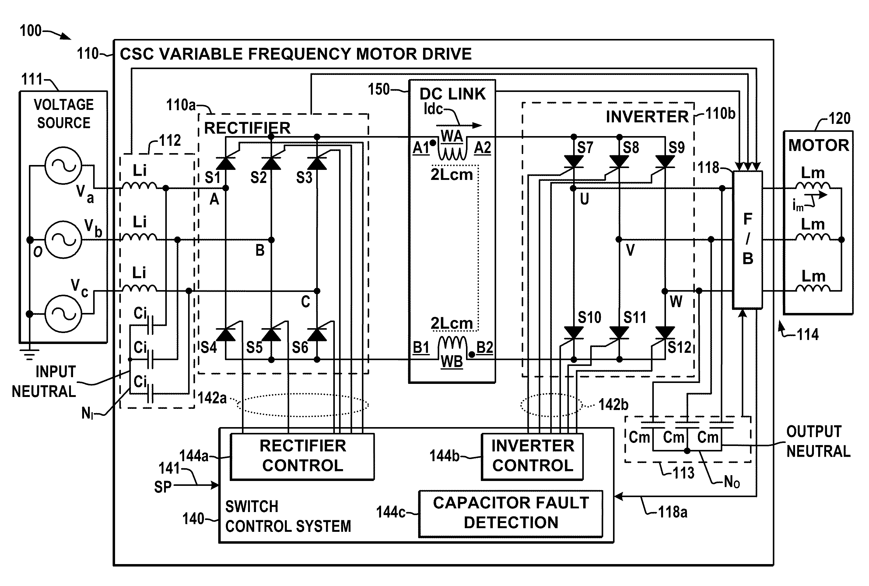 Variable frequency drive and methods for filter capacitor fault detection