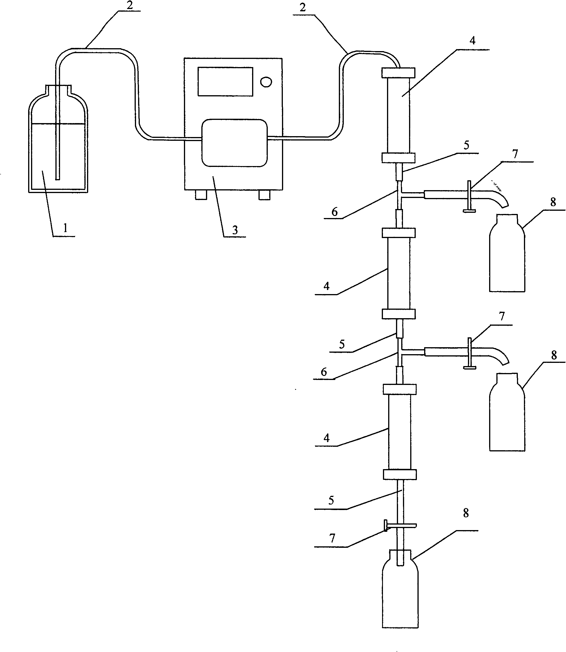 Experimental device for washing heavy metal pollution and method thereof