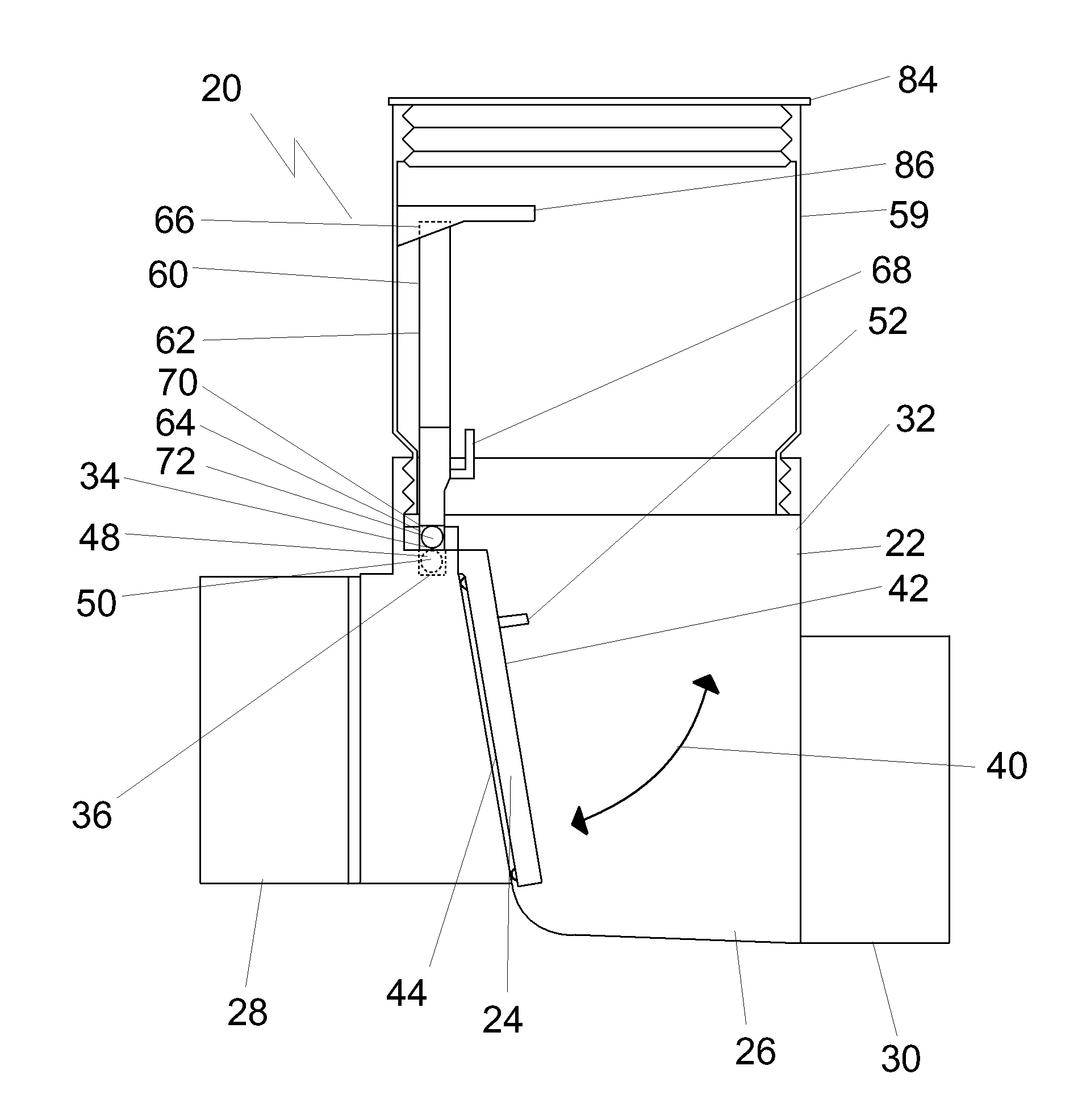 Backwater valve assembly with removable valve member