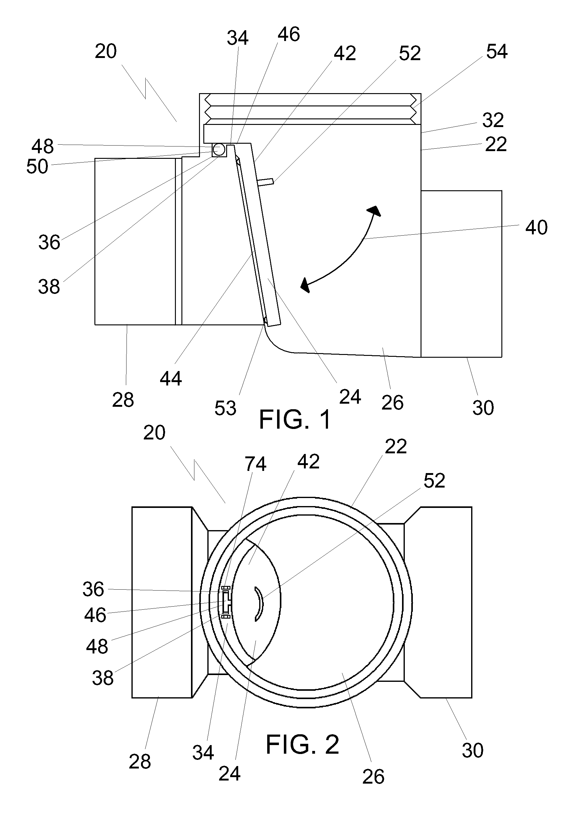 Backwater valve assembly with removable valve member