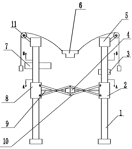 Hose placing mechanism for hot water overturning and curing process