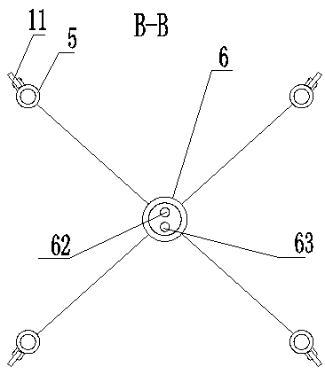 Hose placing mechanism for hot water overturning and curing process