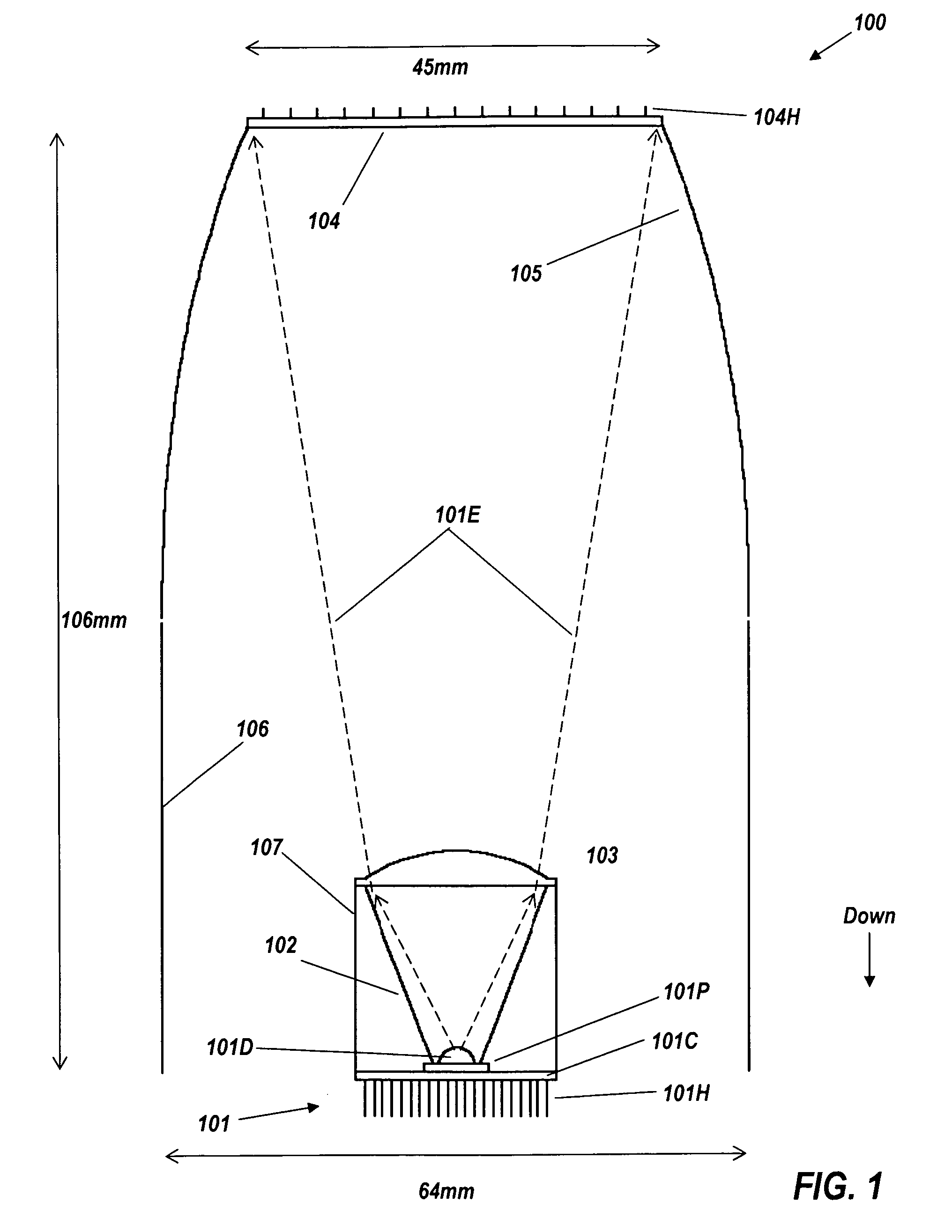 Remote-phosphor LED downlight