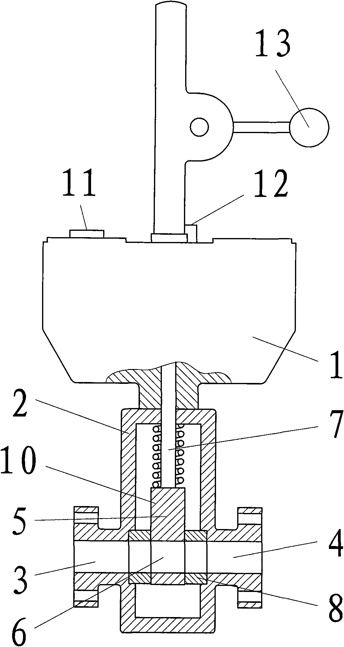 Self-operated emergency cutting method of fluid pipe and self-operated flat-plate emergency cut-off valve