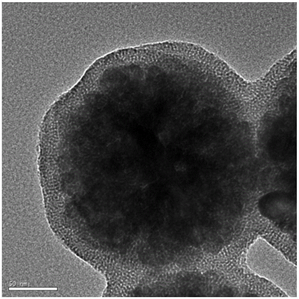 A magnetic mesoporous silica core-shell structure affinity microsphere based on metal ion modification and its preparation method and application