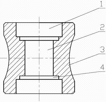 Heat-resistant steel based WC40 steel bond hard alloy guide roller and manufacturing method thereof