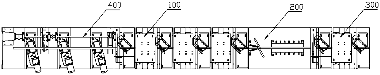 Large bar induction tempering technology and large bar induction tempering production line