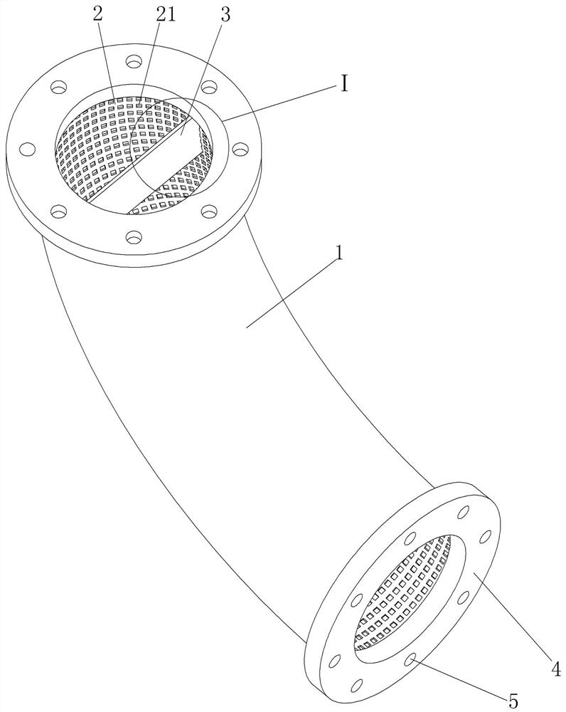 Elastic air cushion anti-attrition elbow