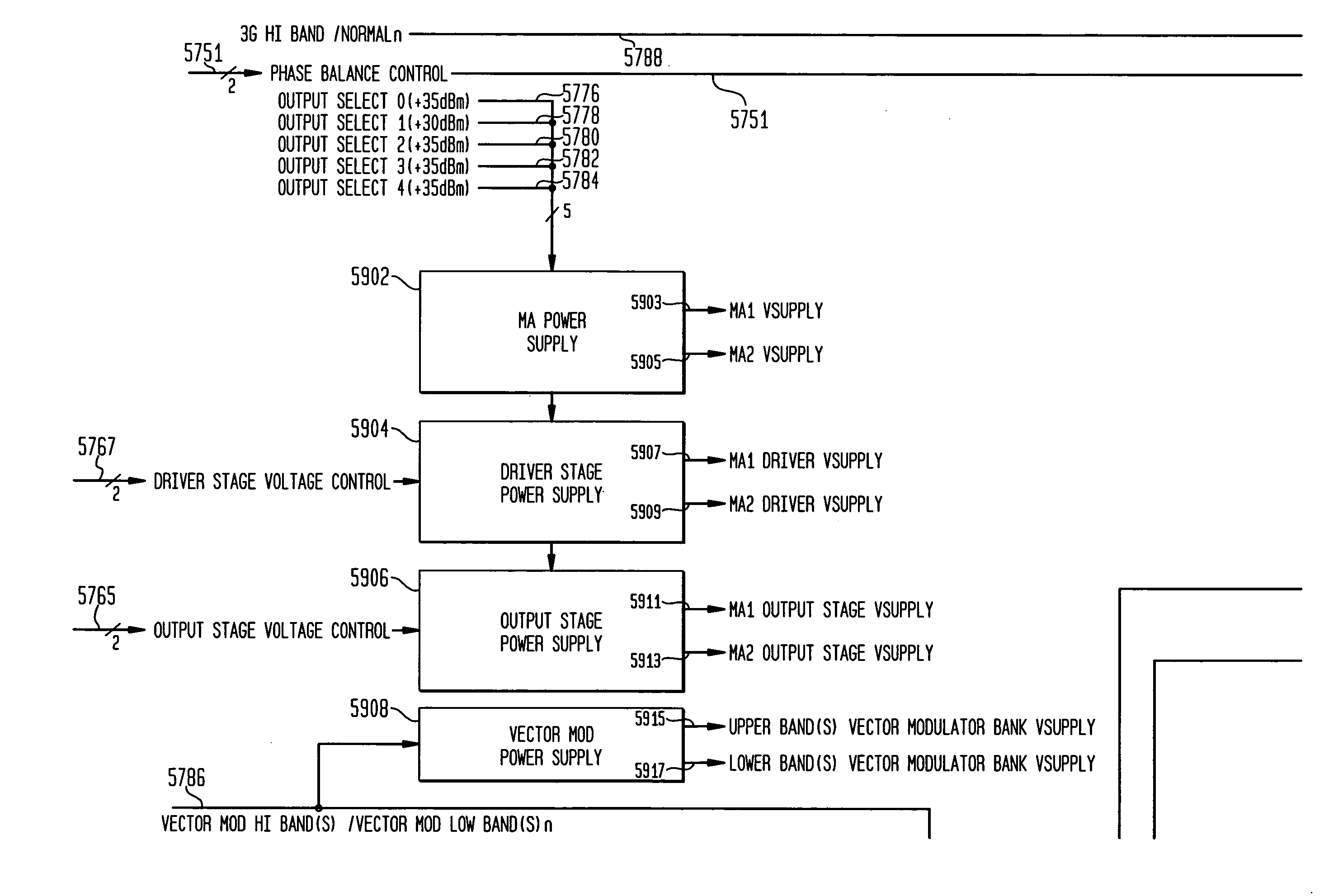 Systems and methods of RF power transmission, modulation, and amplification, including embodiments for compensating for waveform distortion