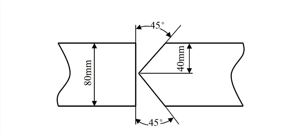 Flux-cored arc welding method for K-shaped groove of 80-mm super-thick steel plate