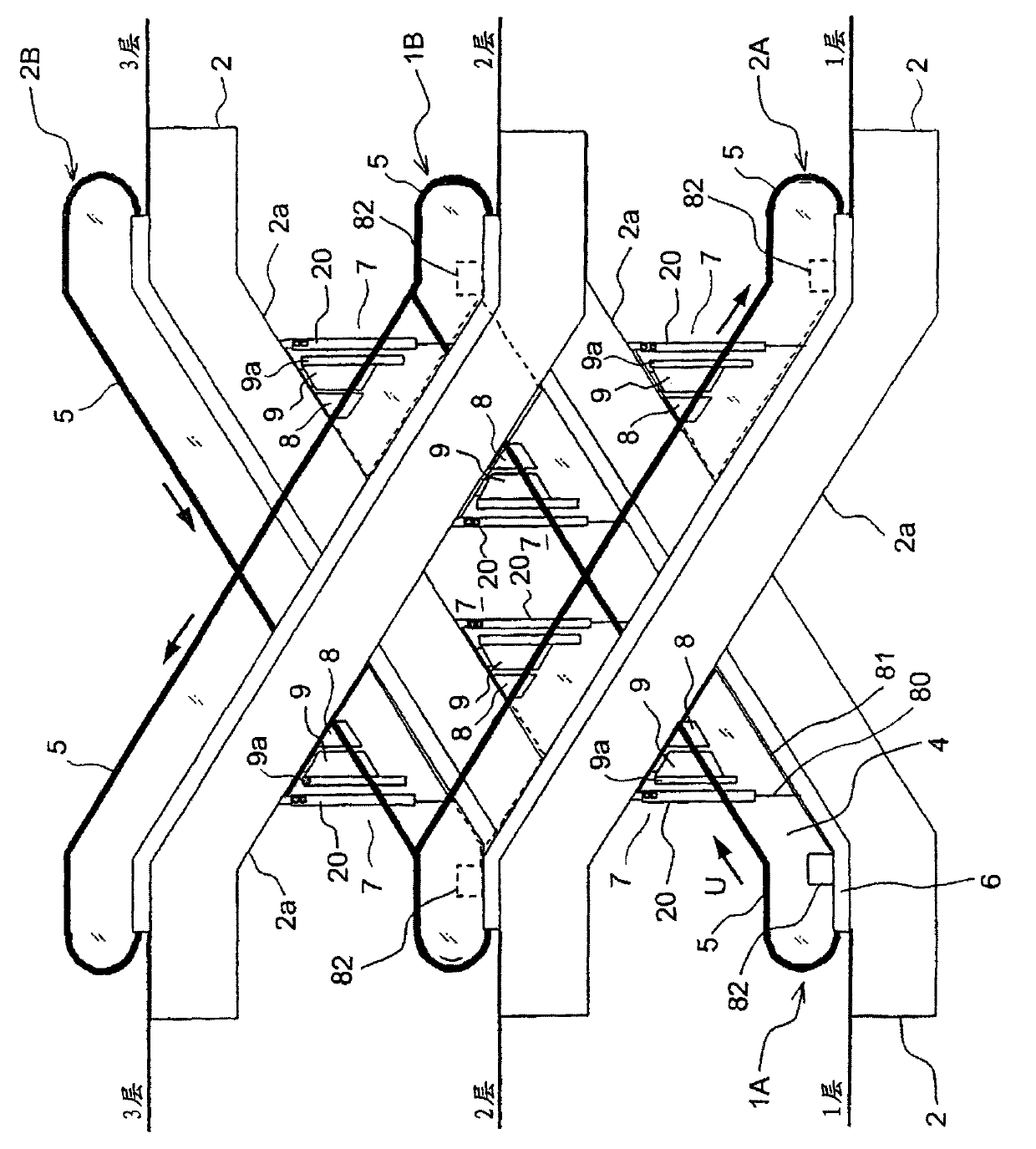 Monitoring device of an escalator