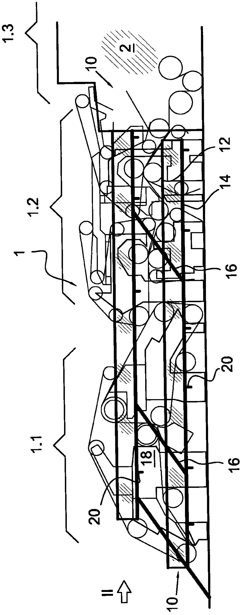 Service platform arrangement for a fiber web machine