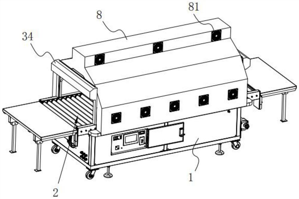 Tunnel type seed treatment equipment