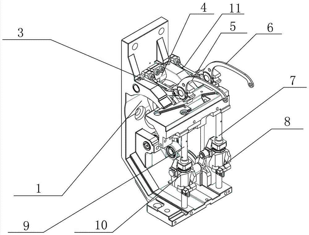 Double-needle bi-color embroidery machine head with stiletto function