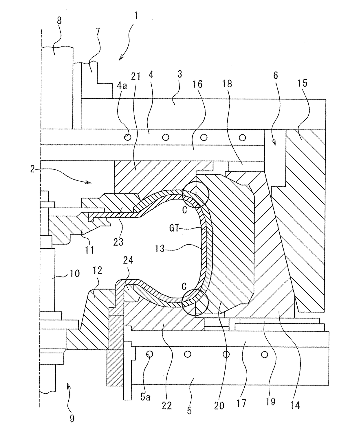 Tire vulcanization mold and pneumatic tire