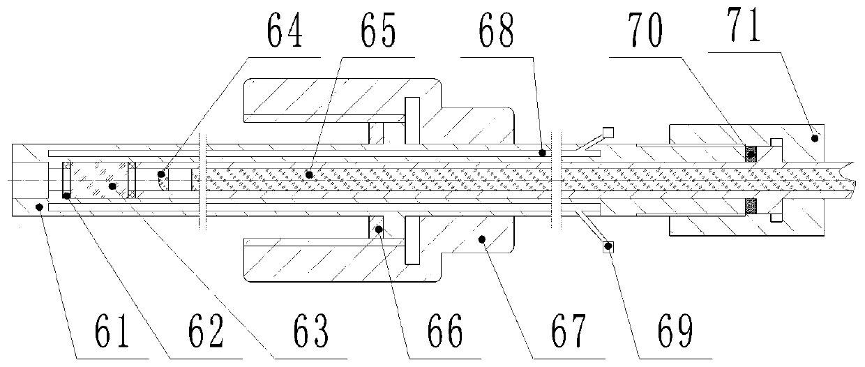 Water-cooled light-concentrating optical fiber probe used for stable section of hypersonic-speed low-density wind tunnel