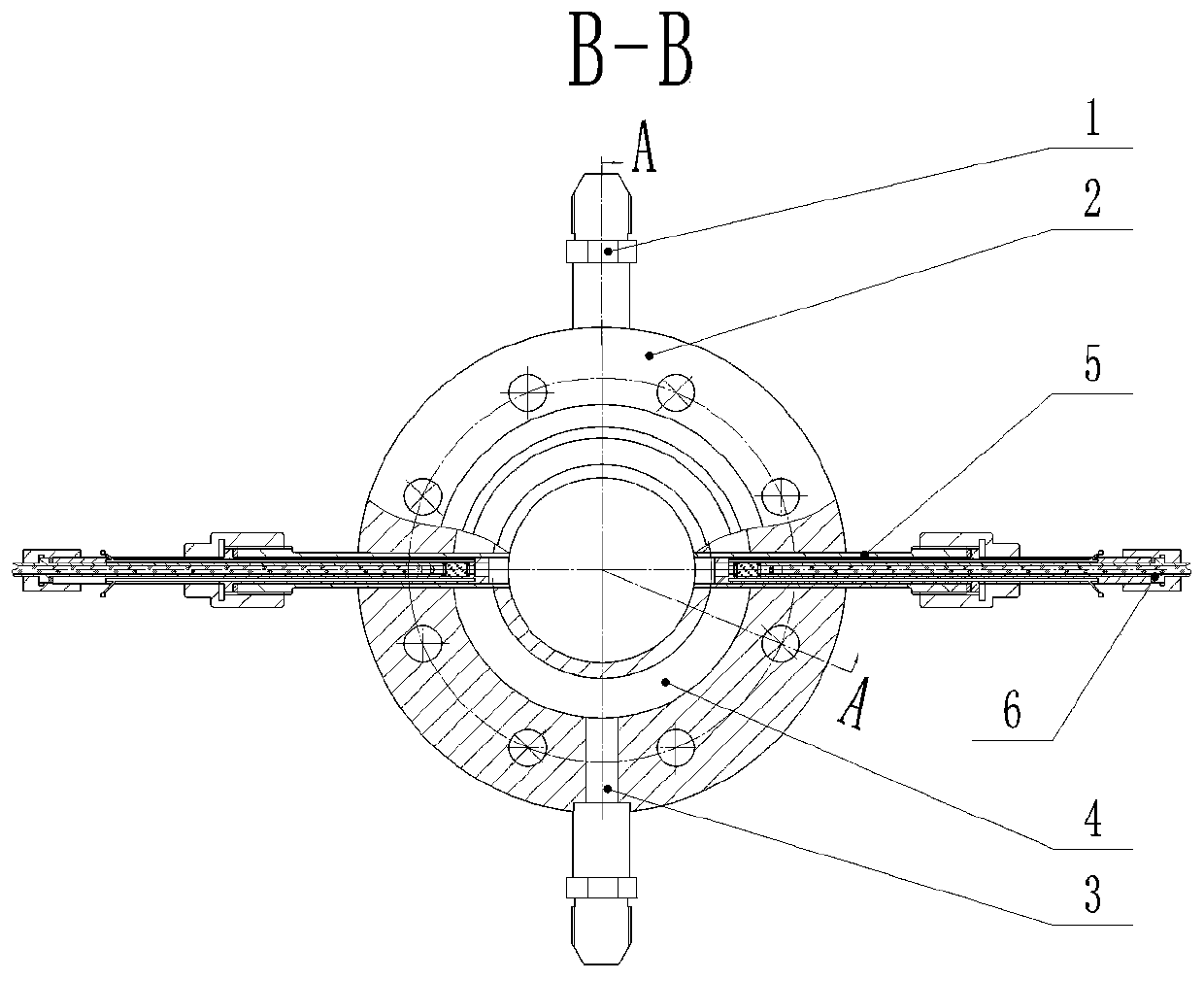 Water-cooled light-concentrating optical fiber probe used for stable section of hypersonic-speed low-density wind tunnel