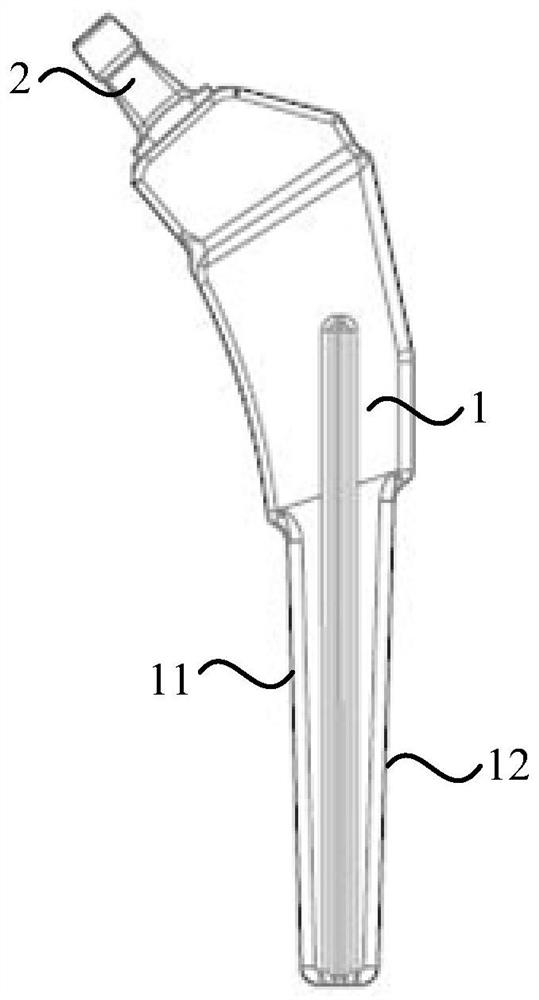 Combined femoral stem