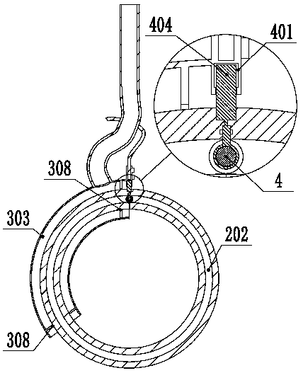 Automatic rotation type disinfection pull ring for public transportation