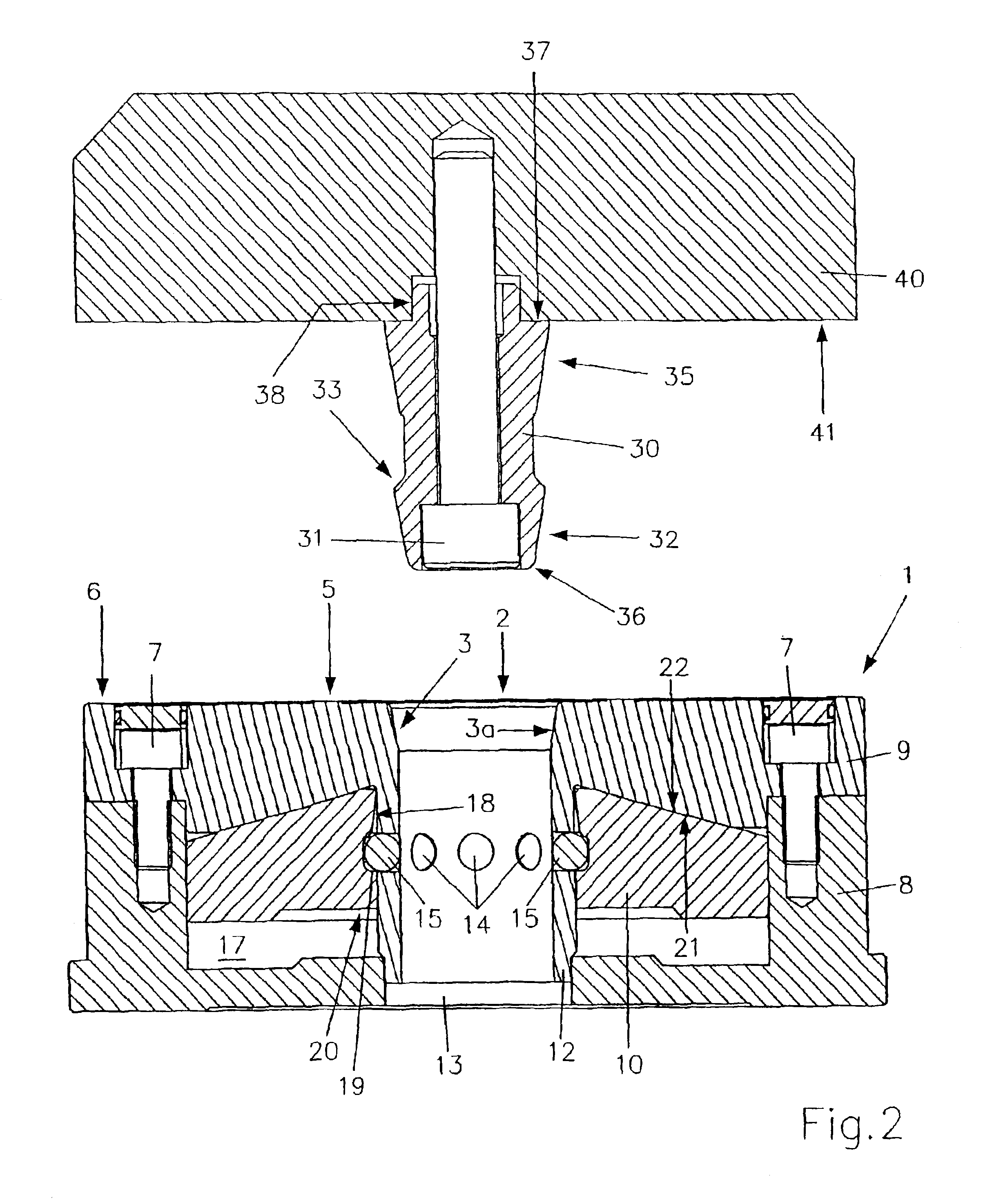 Clamping apparatus with a clamping chuck and a work piece carrier releasably connectable thereto