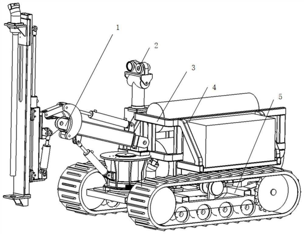 Variable-amplitude movable deep sea sampling drilling machine