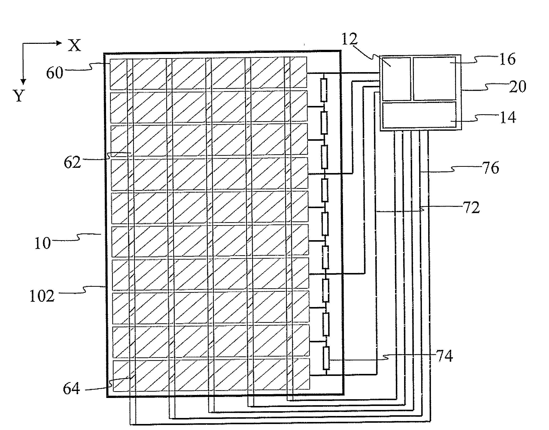 Capacitive Touch Screen with Noise Suppression