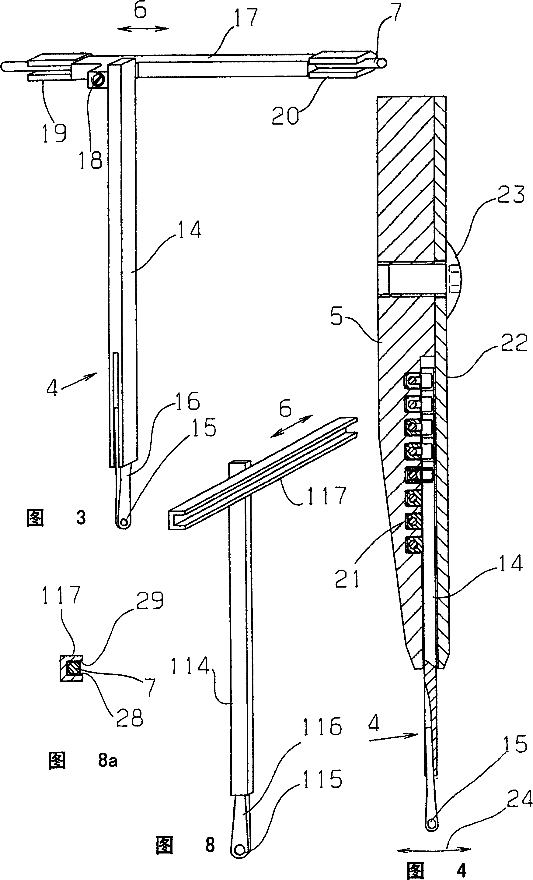 Warp knitting machine with at least one stripping comb