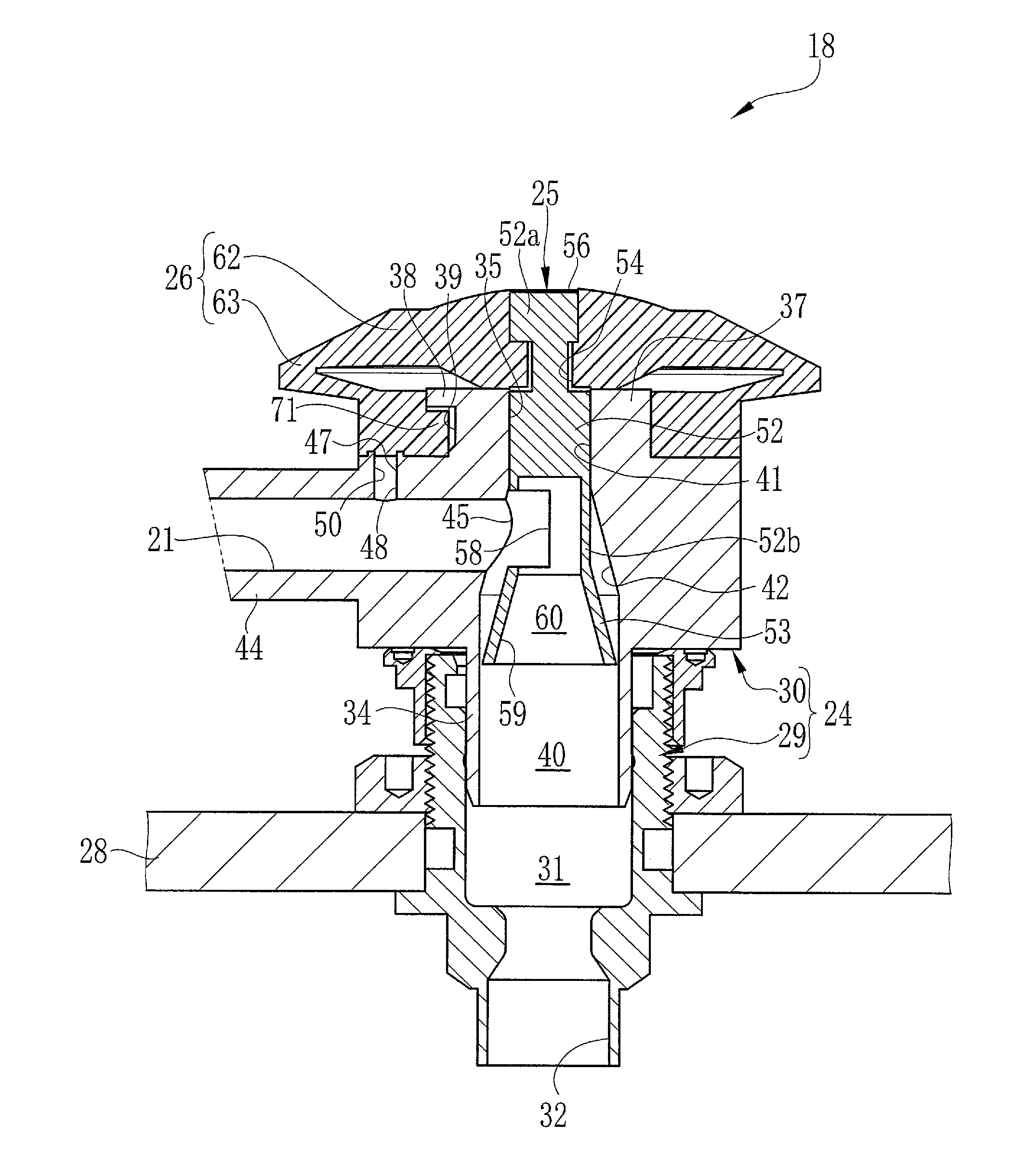 Suction button assembly for endoscope