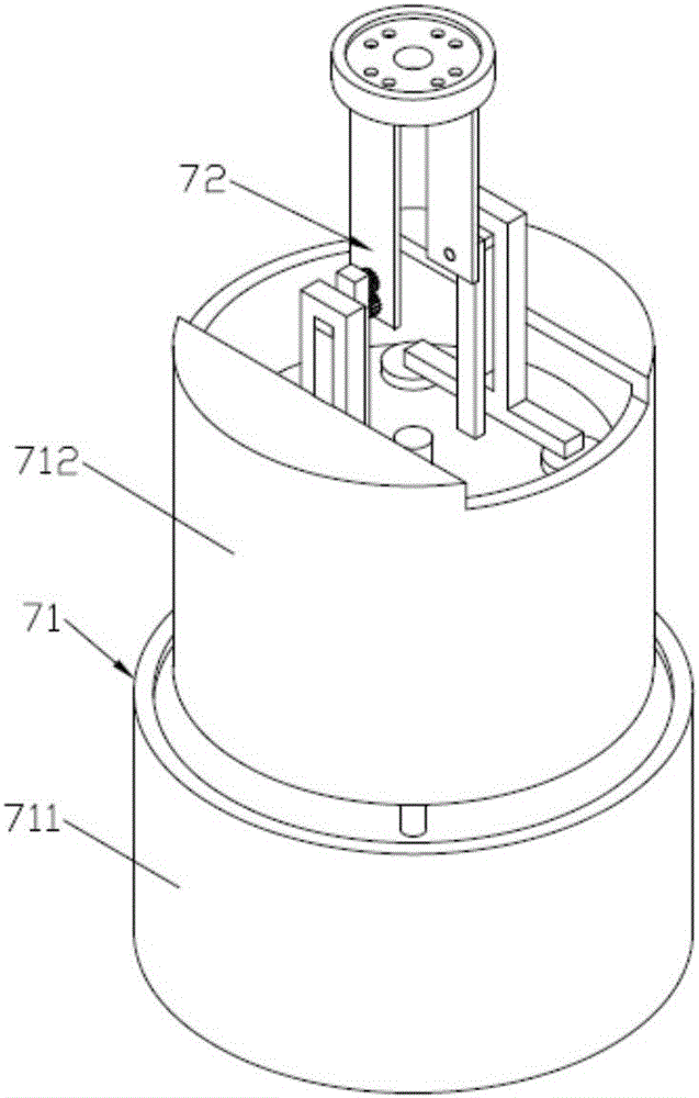 Robot provided with fixed rotating angle execution end