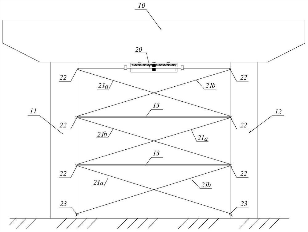 Frame type pier transverse anti-seismic structure