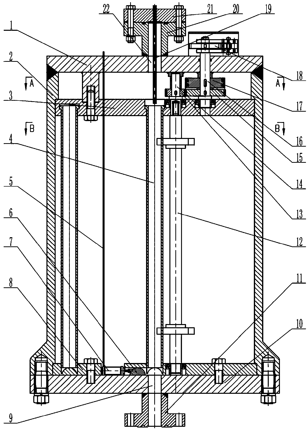 A cylinder-driven track-type foam row rod delivery device