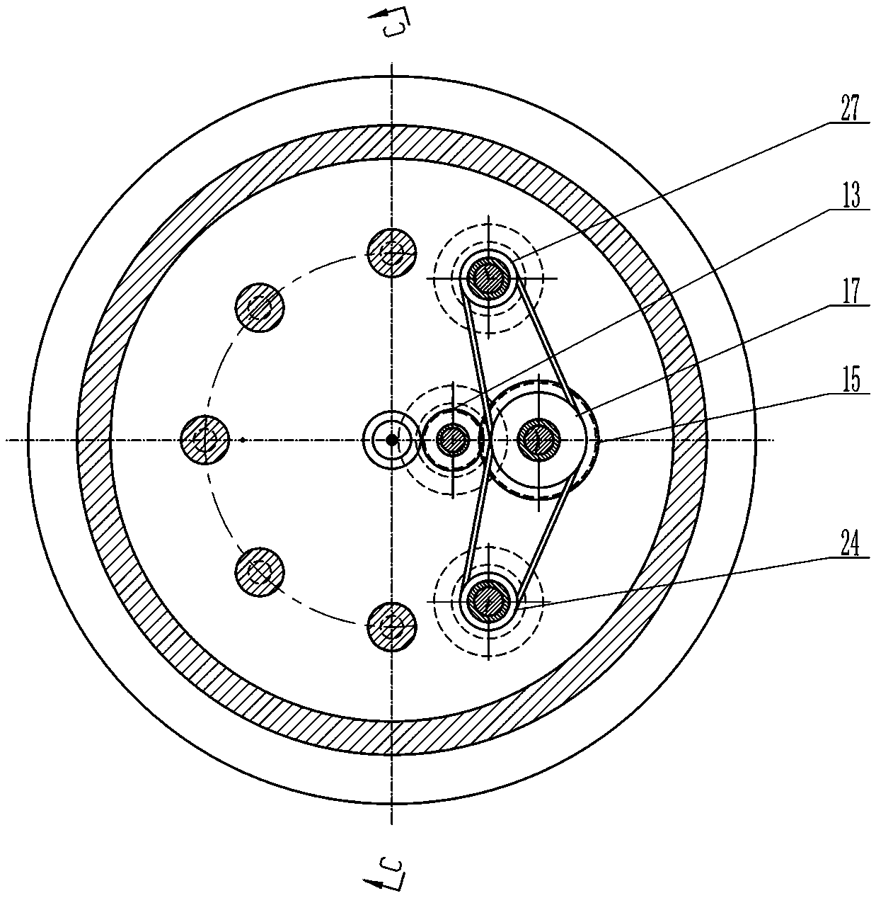 A cylinder-driven track-type foam row rod delivery device