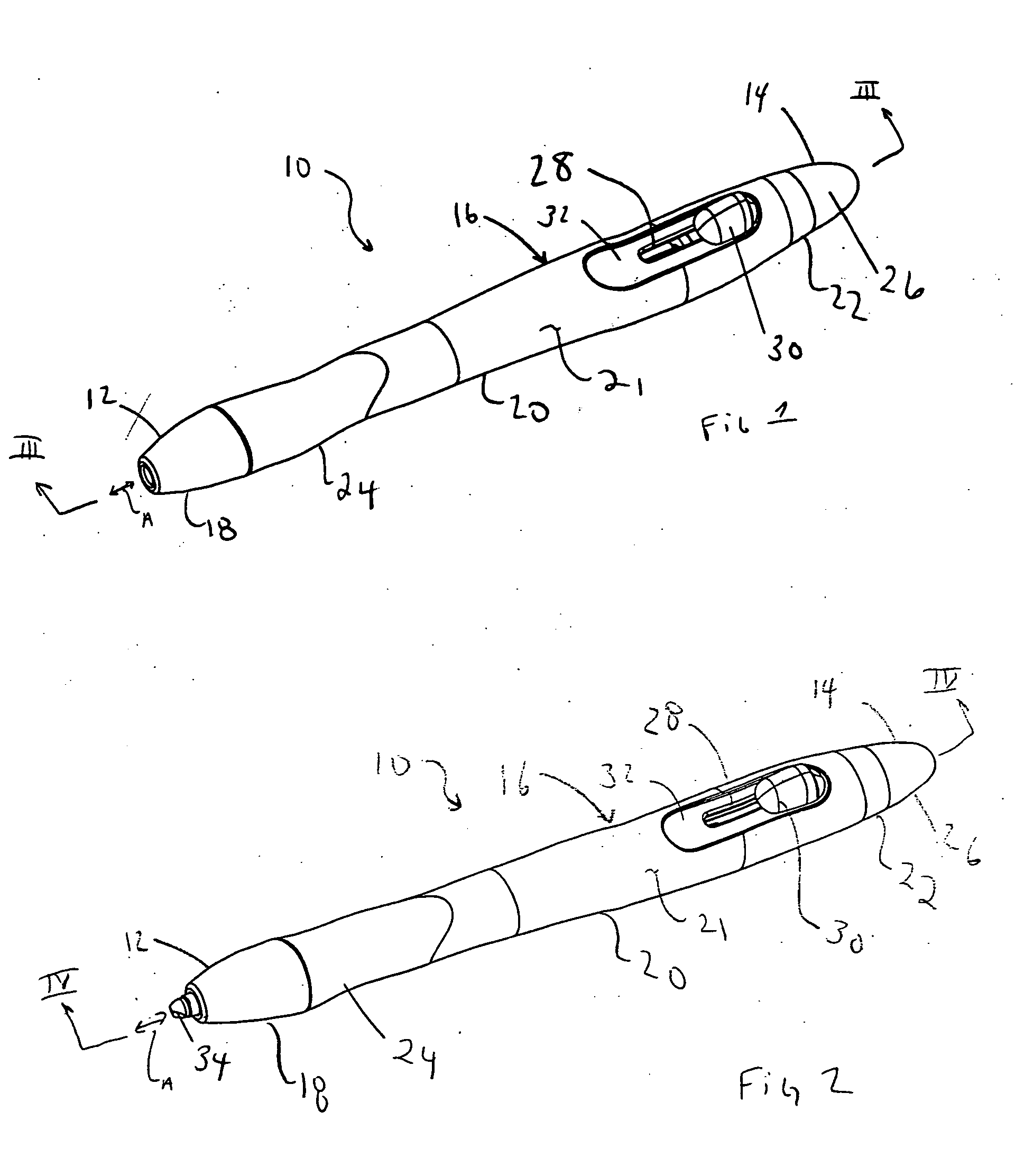 Retractable writing utensil