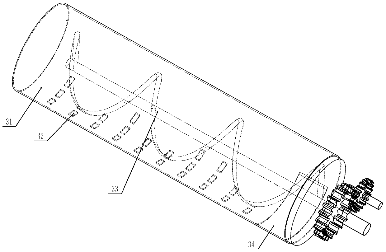 All-in-one machine for cleaning, crushing and compacting deciduous leaves