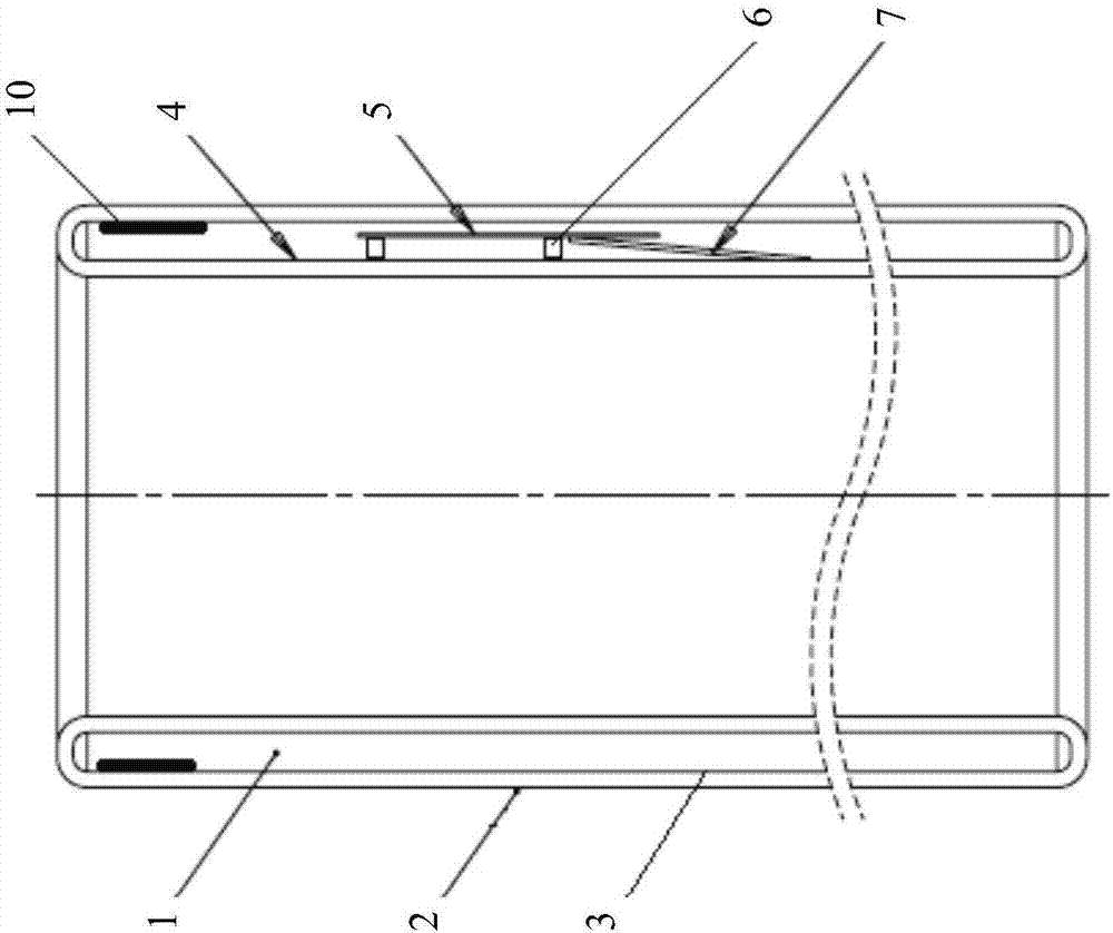 Through-type all-glass vacuum heat-collecting pipe