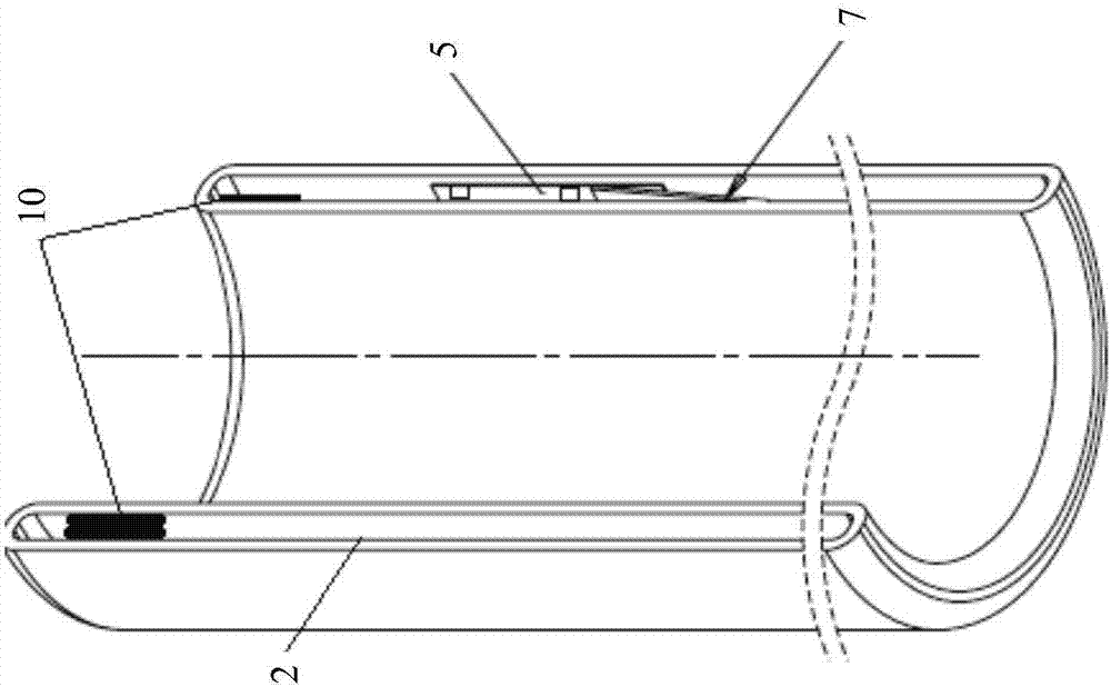 Through-type all-glass vacuum heat-collecting pipe