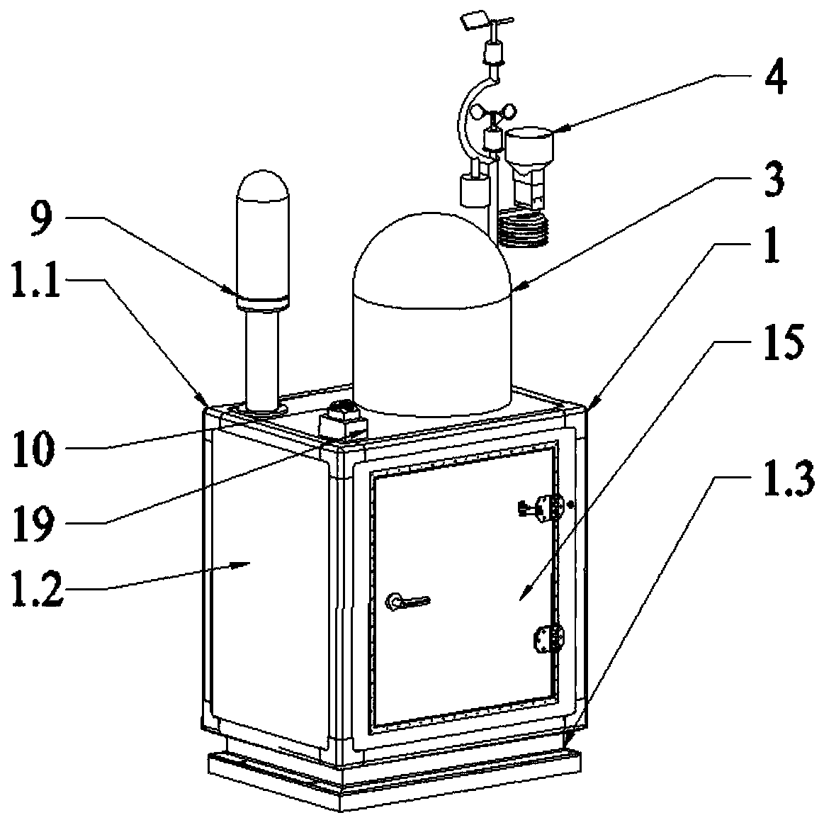 Fully automatic monitoring station for miniature radiation environment