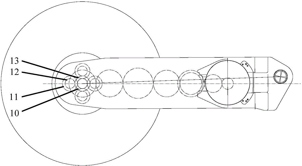 Rocker arm structure and coal mining machine