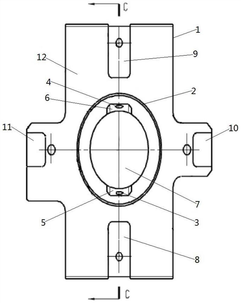 Positioning and clamping device for machining inclined hole in annular part and method of positioning and clamping device for machining inclined hole in annular part