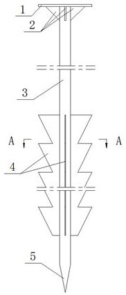 Uplift steel pile foundation with continuous trapezoidal rib plates