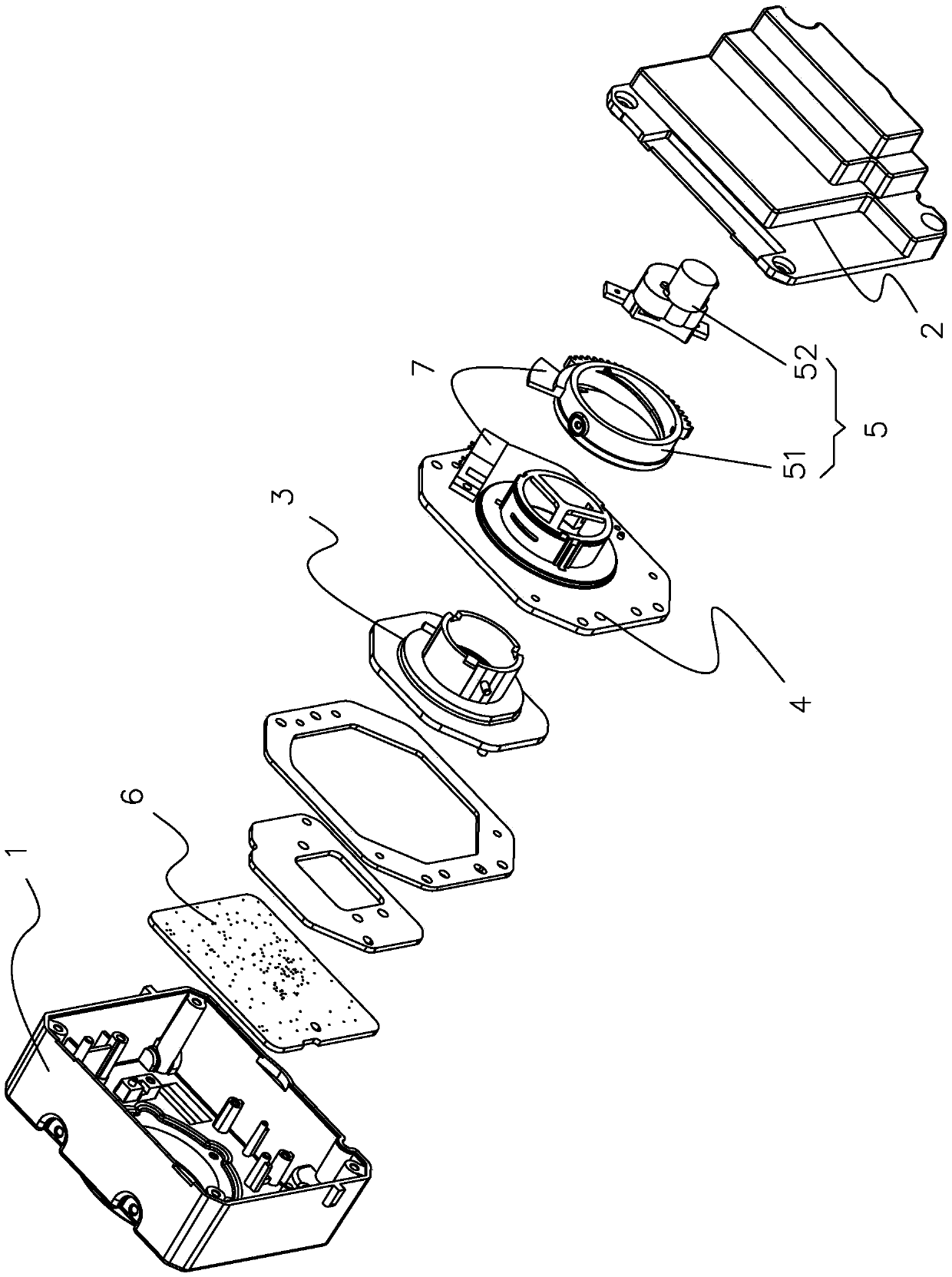 Optical lens back focus adjusting device