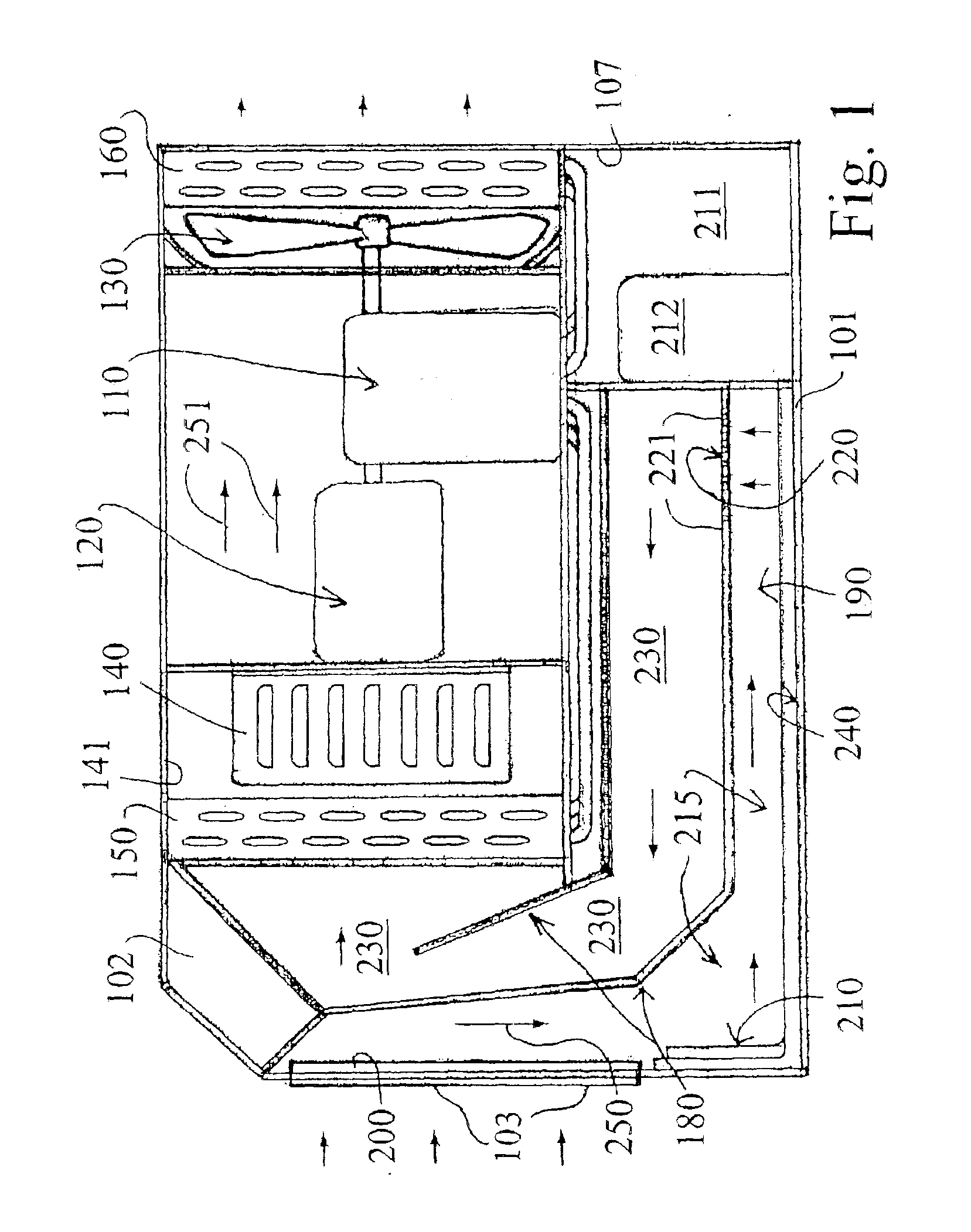 Method and apparatus for filtering an air stream using an aqueous-froth together with nucleation