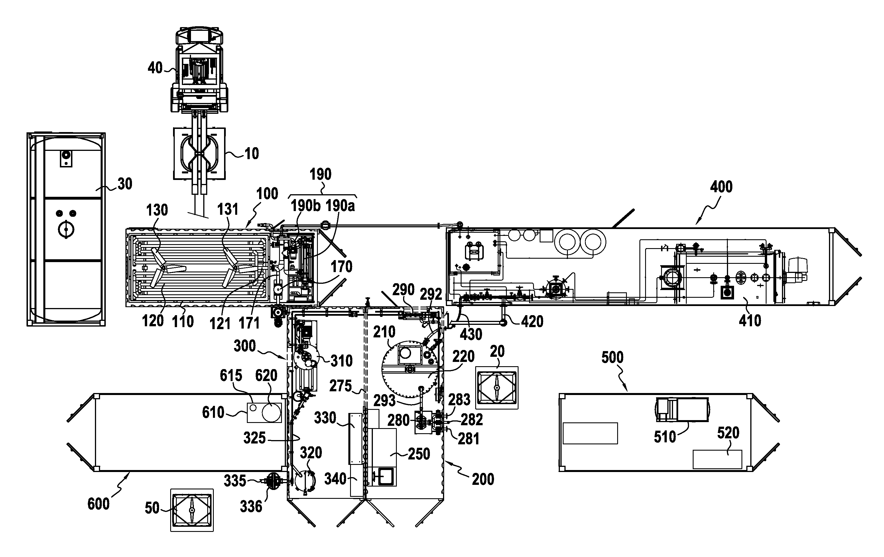 Modular installation for the manufacture of an explosive emulsion precursor